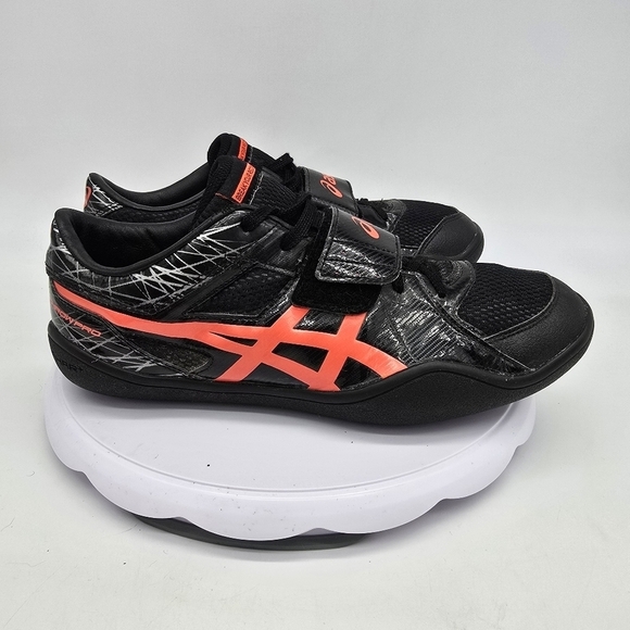 ASICS Shoes Men\'s 9M Throw Pro Black Flash G605Y Black Coral Discus Hammer main image 8